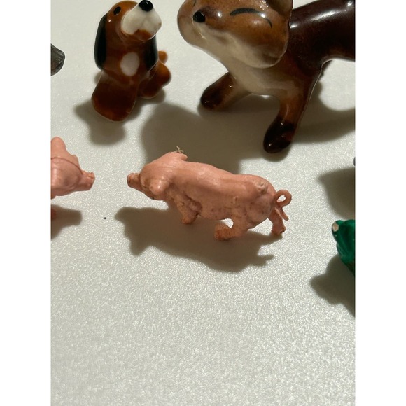 Vintage Lot Of Mini Animals Lot Monopoly Dog Piece Cat Pigs Fox Collectible Rare - Picture 16 of 16